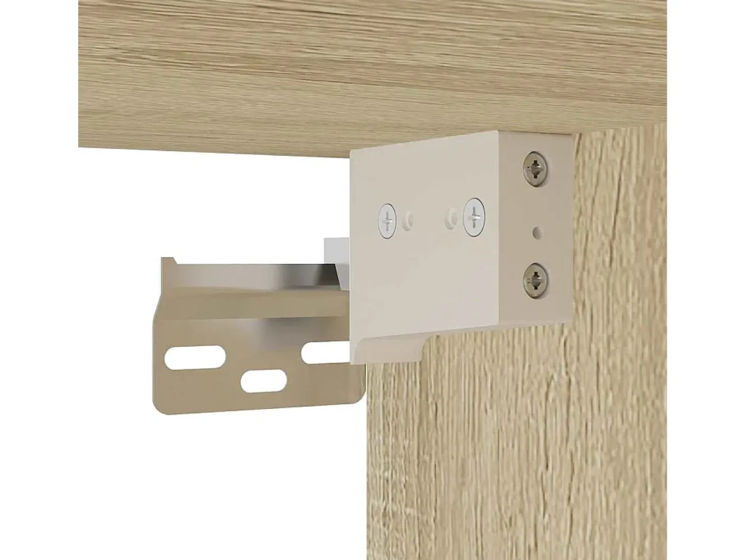 Mueble TV madera ingeniería y metal roble Sonoma 80x31x39,5 cm
