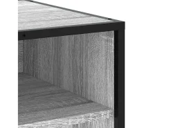 Mueble TV madera ingeniería y metal roble ahumado 61x40x46 cm