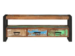 Mueble TV madera maciza reciclada 120x30x45 cm YOE68315