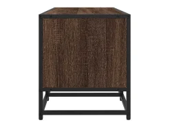 Mueble TV metal y madera ingeniería marrón roble 120x35x41 cm