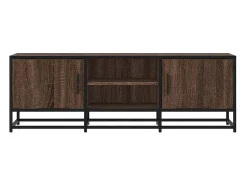 Mueble TV metal y madera ingeniería marrón roble 120x35x41 cm