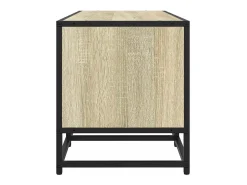 Mueble TV metal y madera ingeniería roble Sonoma 160x35x41 cm