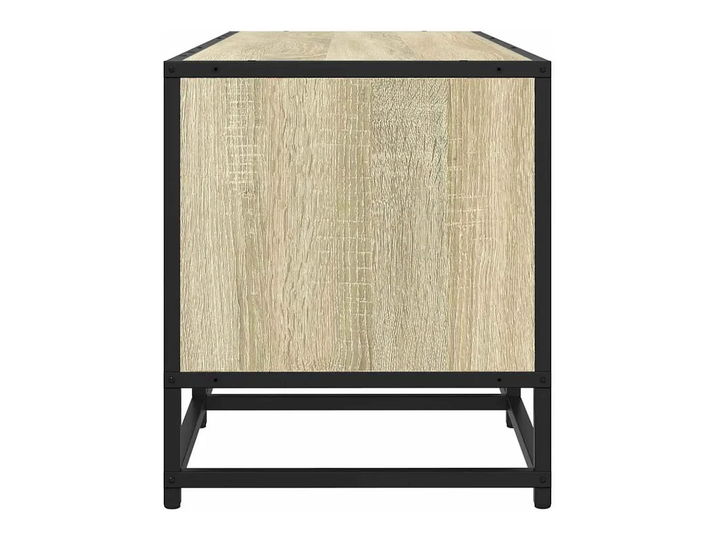 Mueble TV metal y madera ingeniería roble Sonoma 160x35x41 cm