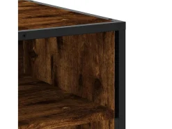 Mueble TV metal y madera ingeniería roble humo 61x40x46 cm