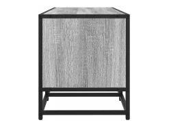Mueble TV metal y madera ingeniería gris Sonoma 160x35x41 cm