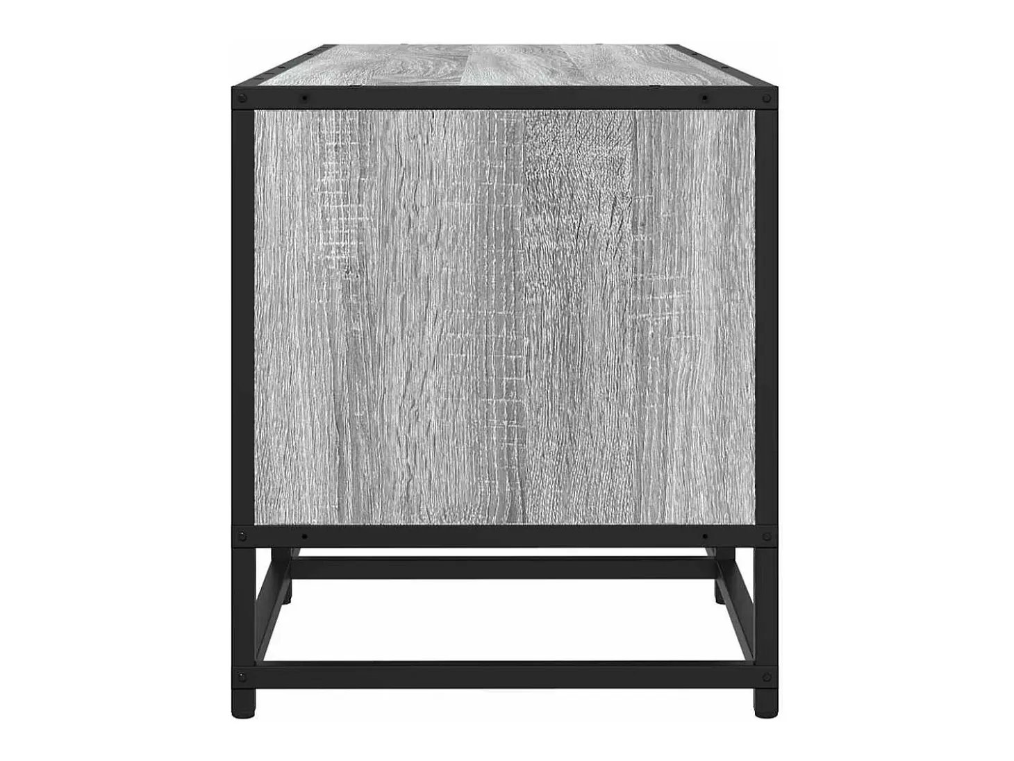 Mueble TV metal y madera ingeniería gris Sonoma 160x35x41 cm
