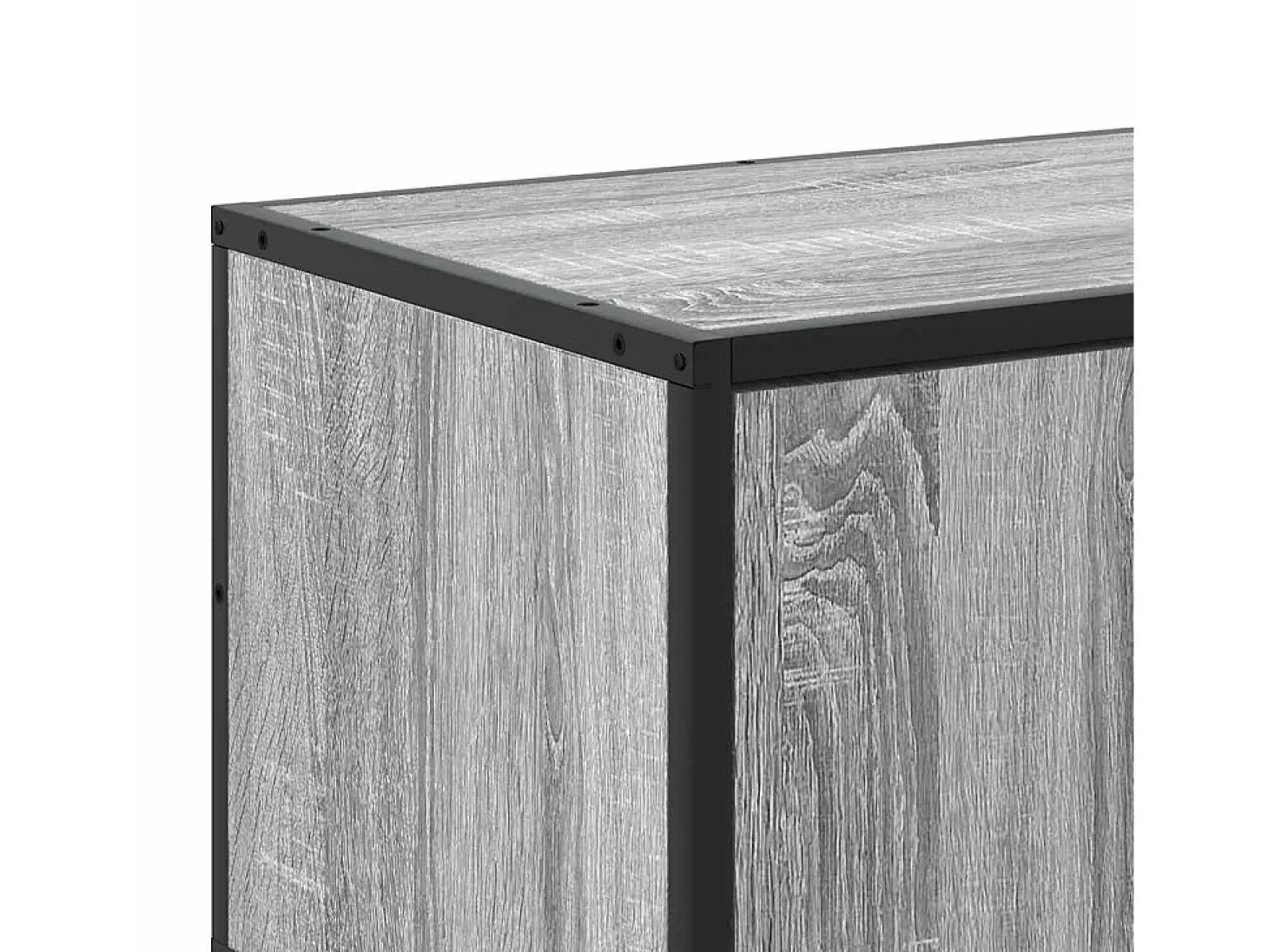 Mueble TV metal y madera ingeniería gris Sonoma 160x35x41 cm