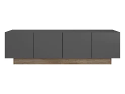 Mueble TV Opec 4 Puertas Gris y Roble 184x53x41,7 cm Salón