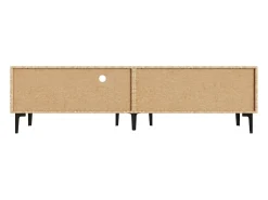 Mueble TV para TV de 80 pulgadas con 3 puertas - Color negro y madera