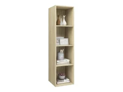 Mueble TV pared contrachapada color roble Sonoma 37x37x142,5 cm ES16774