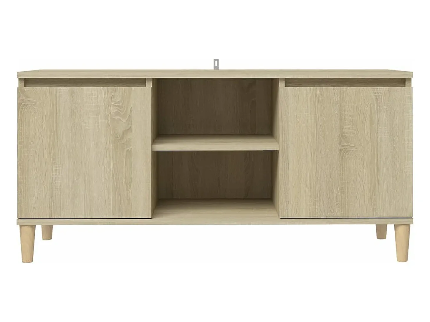 Mueble TV patas madera maciza roble Sonoma 103,5x35x50 cm YOE30474