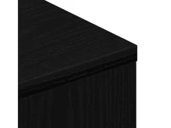 Mueble TV ruedas madera ingeniería roble negro 102x34,5x43cm
