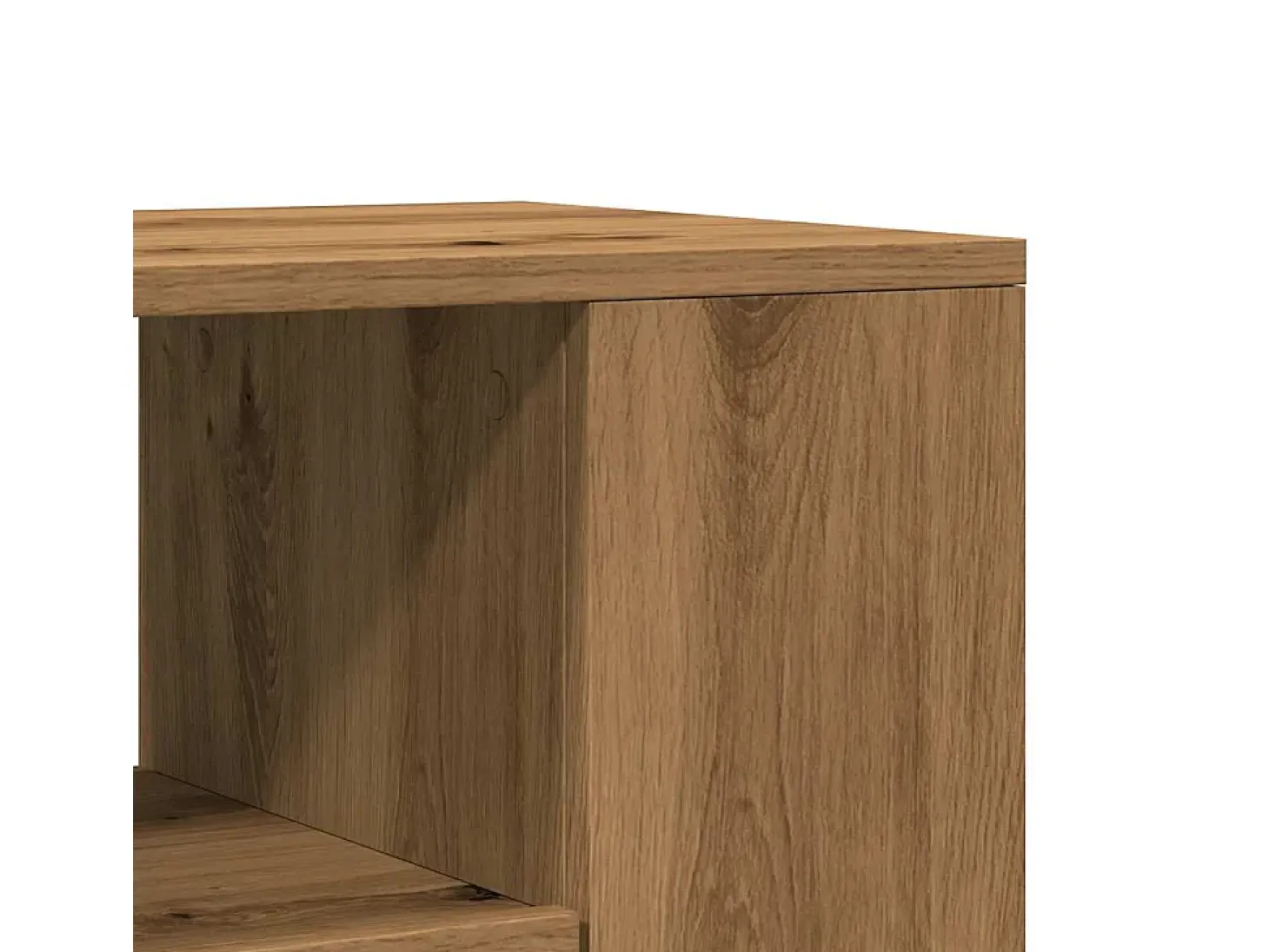 Mueble TV ruedas madera ingeniería roble artisan 102x34,5x43cm