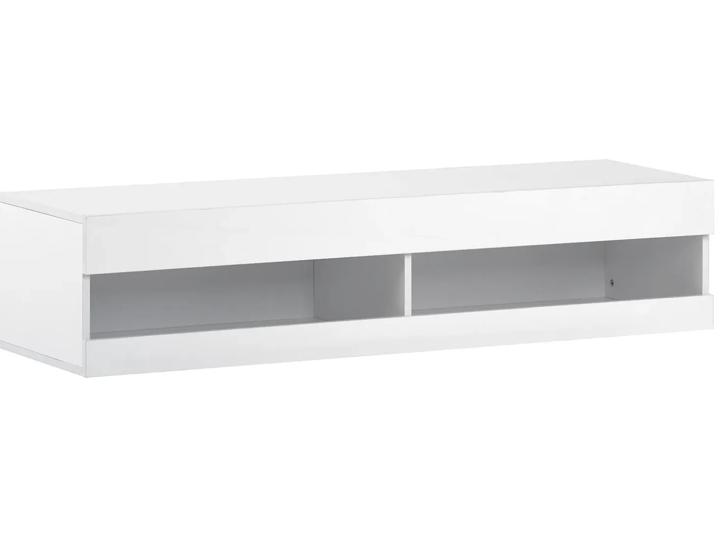Mueble TV suspendido 140 cm con LED - Blanco