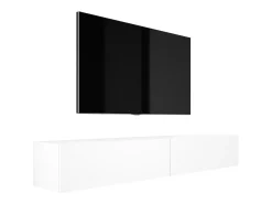 Mueble TV suspendido, (2 x 100) x 34 x 32 cm, blanco mate