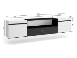 Mueble TV, Televisión, 200x35x45cm, Para TV hasta 80