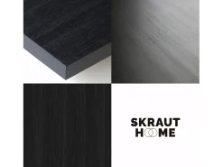 Mueble TV, Televisión, 200x35x57cm, Para TV hasta 80", Diseño industrial, Blanco y negro