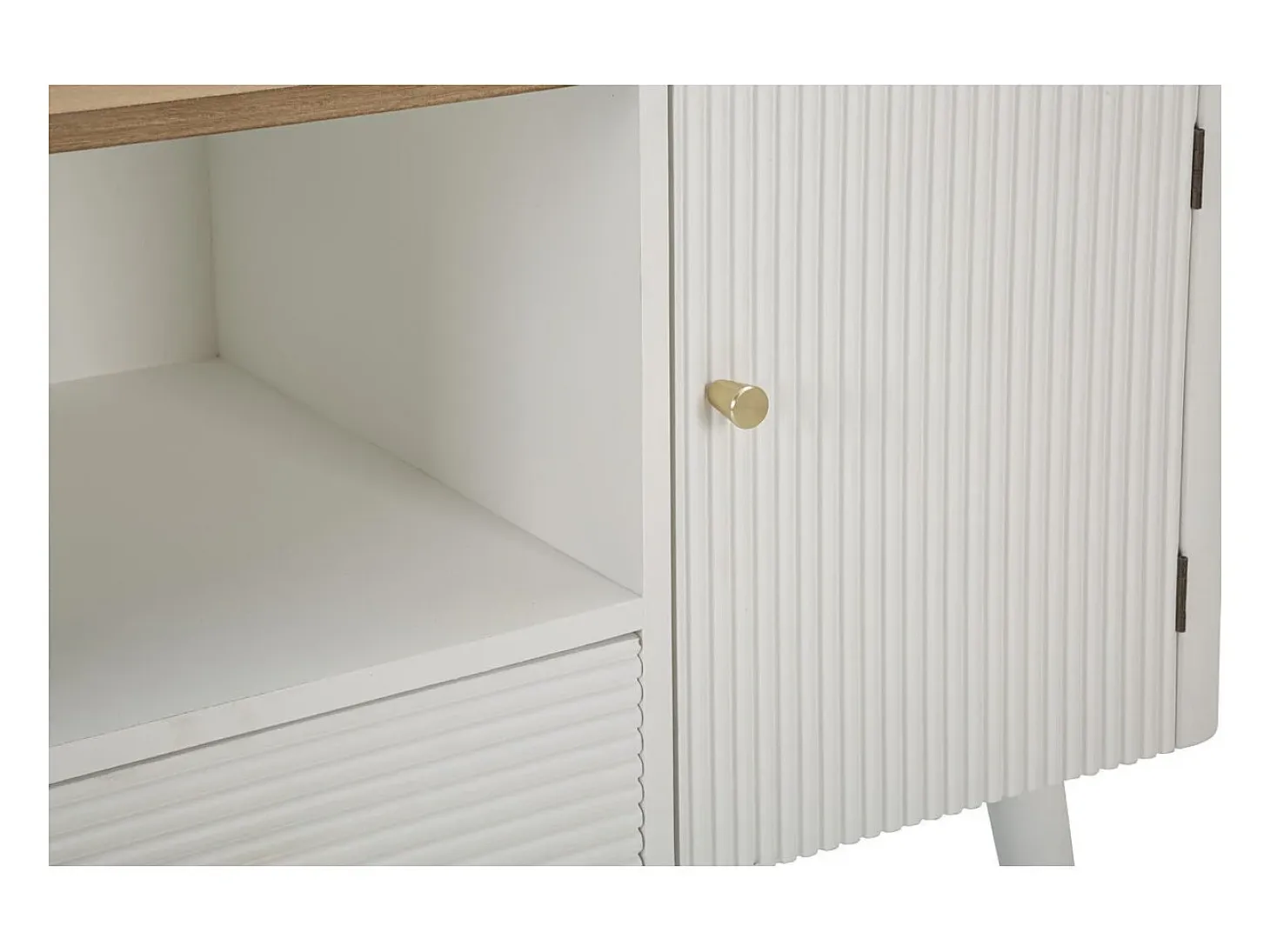 Mueble TV VKH228, Blanco, 117x40x60 cm, Kendra Home