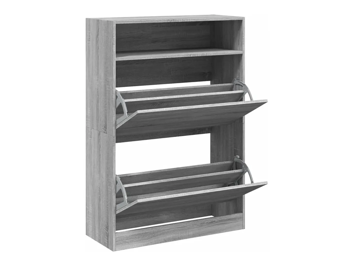 Mueble zapatero 2 cajones abatibles gris Sonoma 80x34x116 cm ES307236