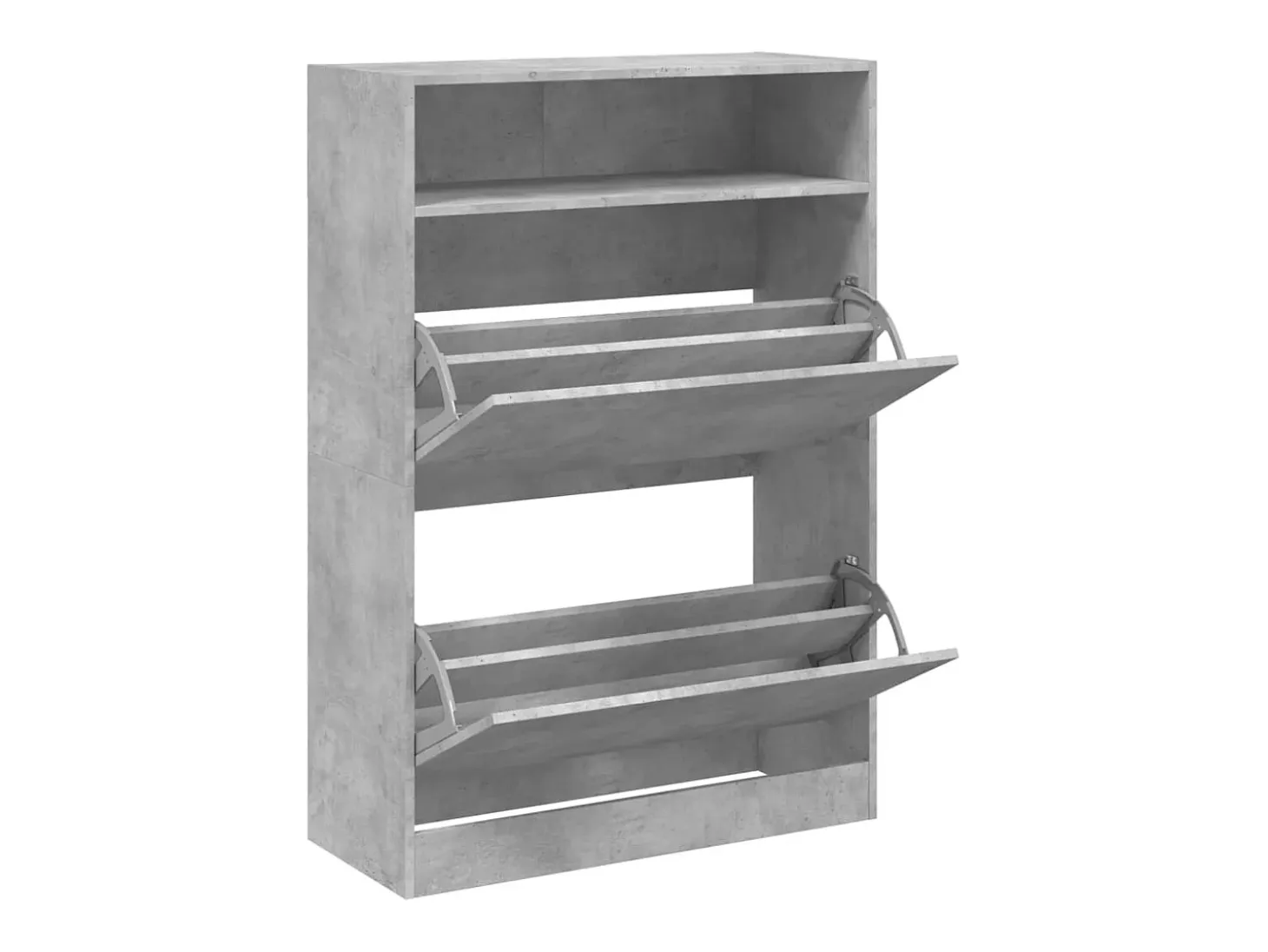 Mueble zapatero 2 cajones abatibles gris hormigón 80x34x116 cm ES731682