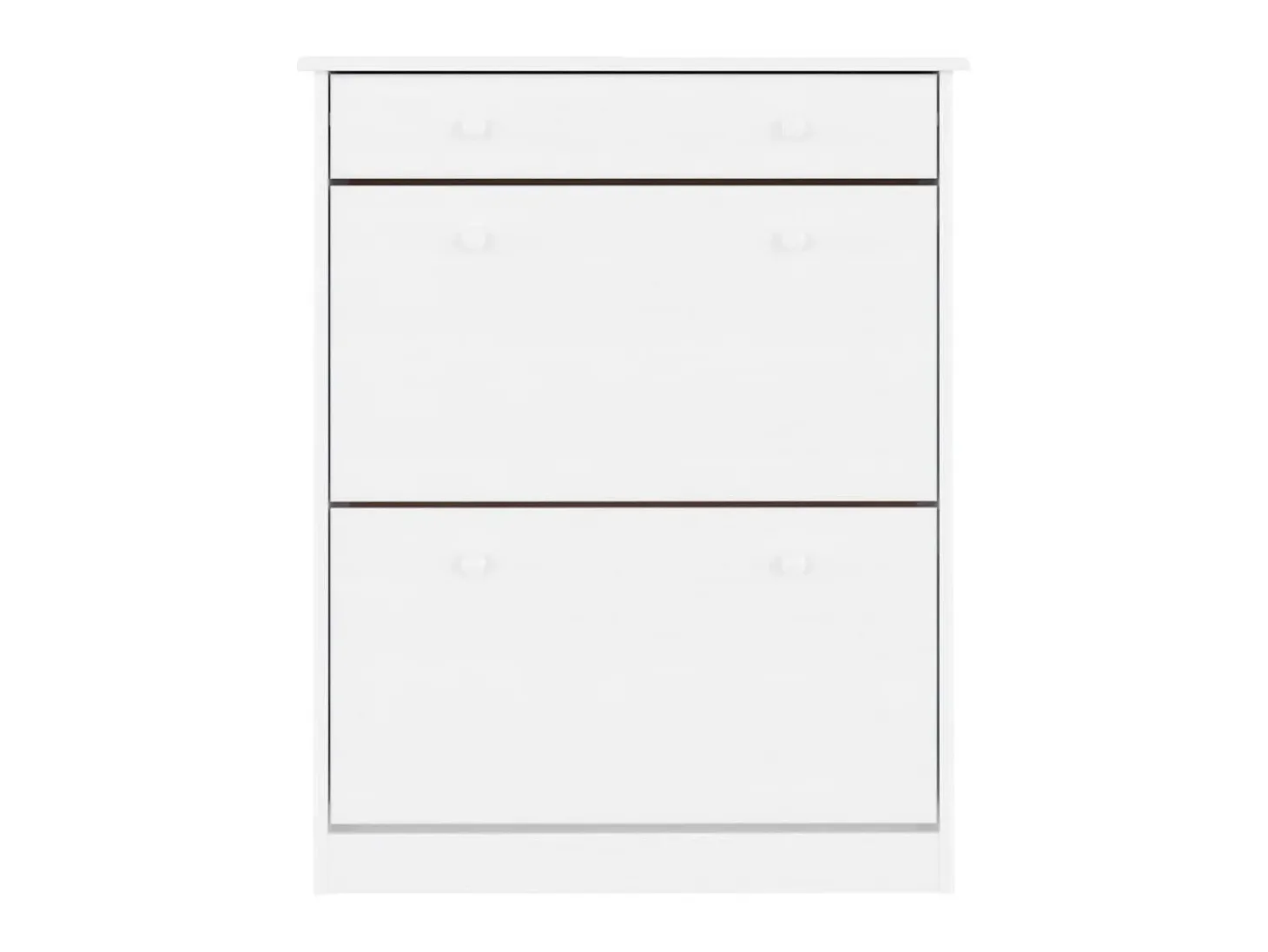 Mueble zapatero ALTA madera maciza de pino blanco 77x35x96 cm ES491419