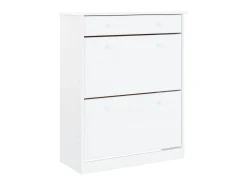 Mueble zapatero ALTA madera maciza de pino blanco 77x35x96 cm ES491419
