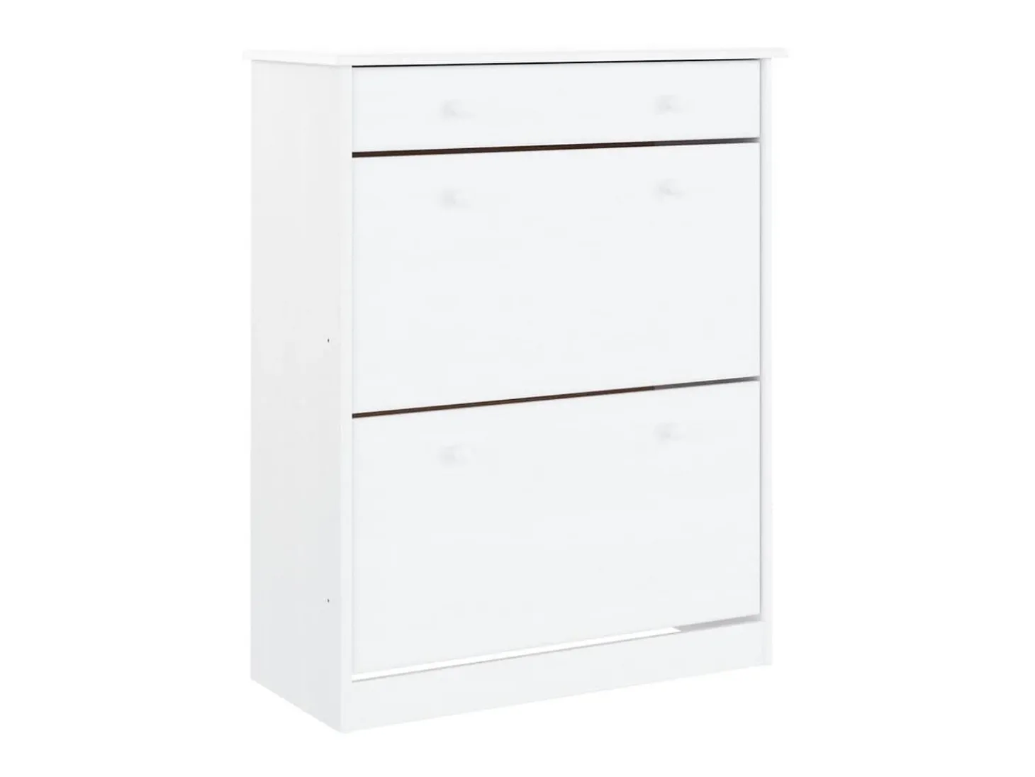 Mueble zapatero ALTA madera maciza de pino blanco 77x35x96 cm ES491419