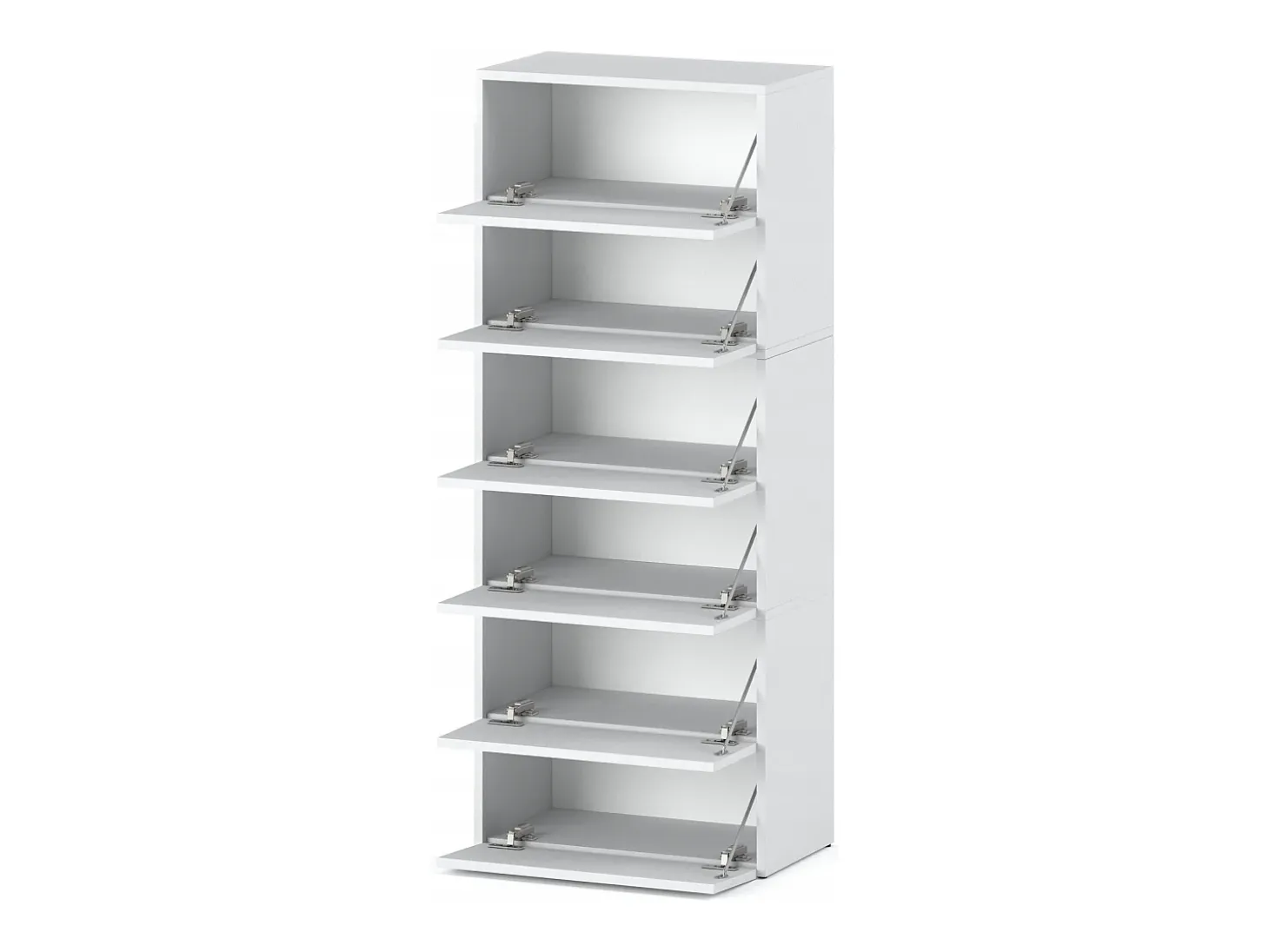 Mueble Zapatero Blanco Mate 60x36x150 cm – Estantería de Almacenamiento para la Entrada Estilo Loft