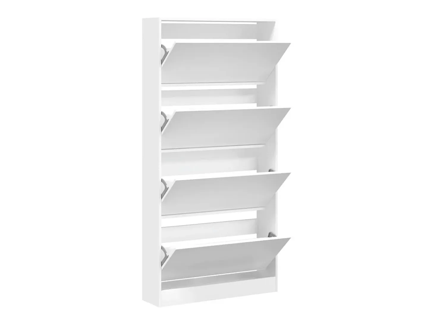 Mueble zapatero con 4 cajones abatibles blanco 80x21x163,5 cm ES455603