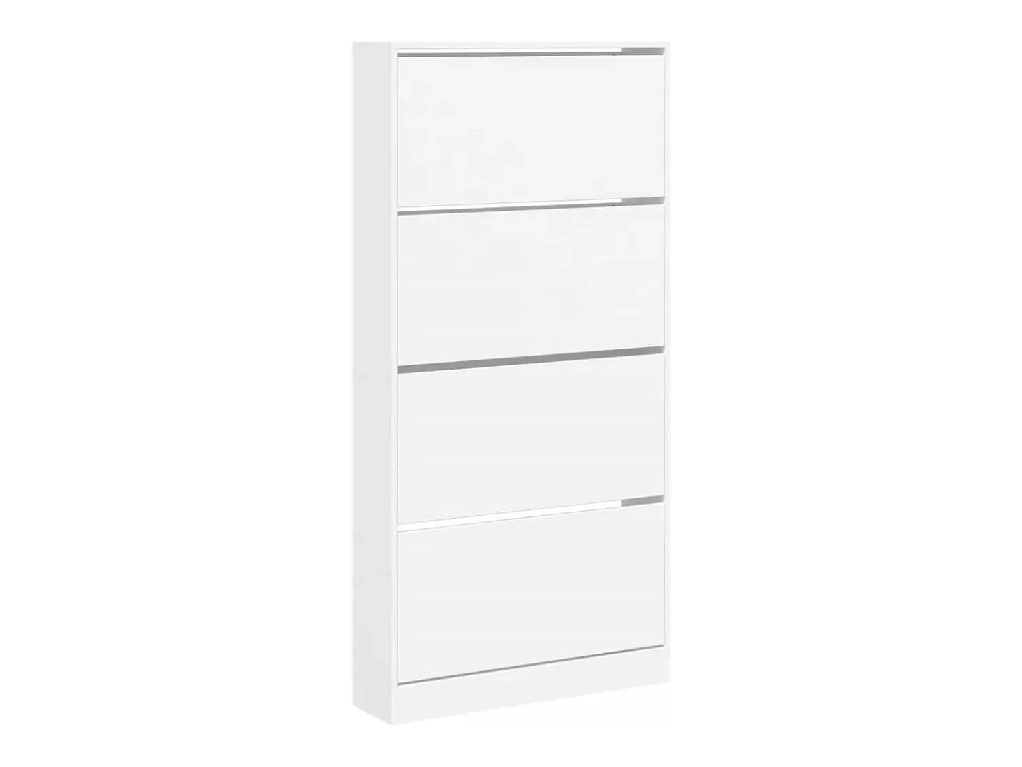 Mueble zapatero con 4 cajones abatibles blanco 80x21x163,5 cm ES455603