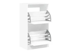 Mueble zapatero con 2 cajones abatibles blanco 60x42x108 cm ES465834