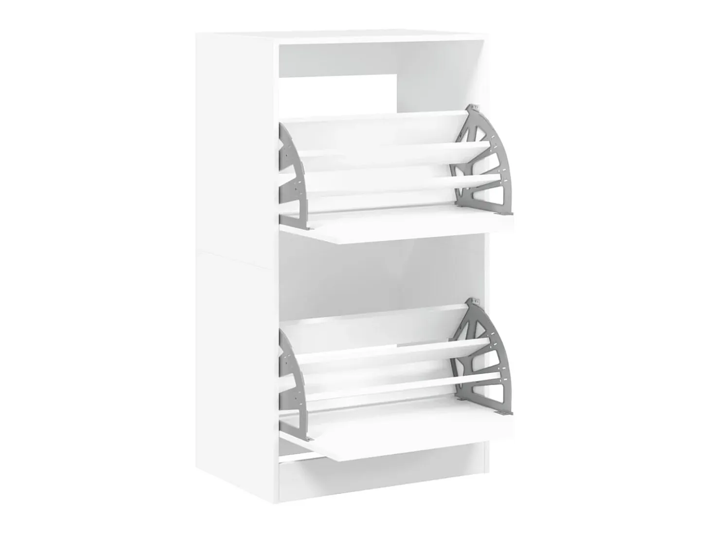 Mueble zapatero con 2 cajones abatibles blanco 60x42x108 cm ES465834