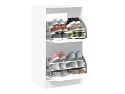 Mueble zapatero con 2 cajones abatibles blanco 60x42x108 cm ES465834
