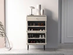 Mueble zapatero con cajón 55 cm - beige - CALETTO