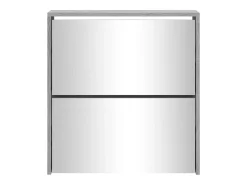 Mueble zapatero con espejo 2 niveles gris Sonoma 63x17x67 cm ES277316