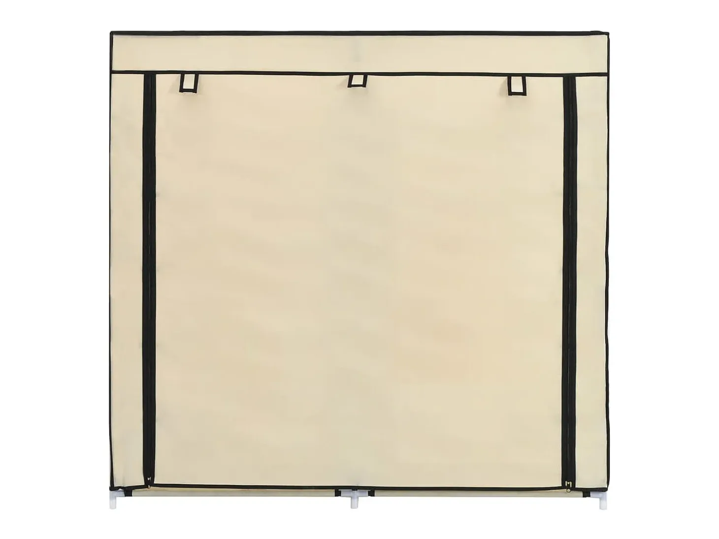 Mueble zapatero con funda de tela color crema 115x28x110 cm ES977274