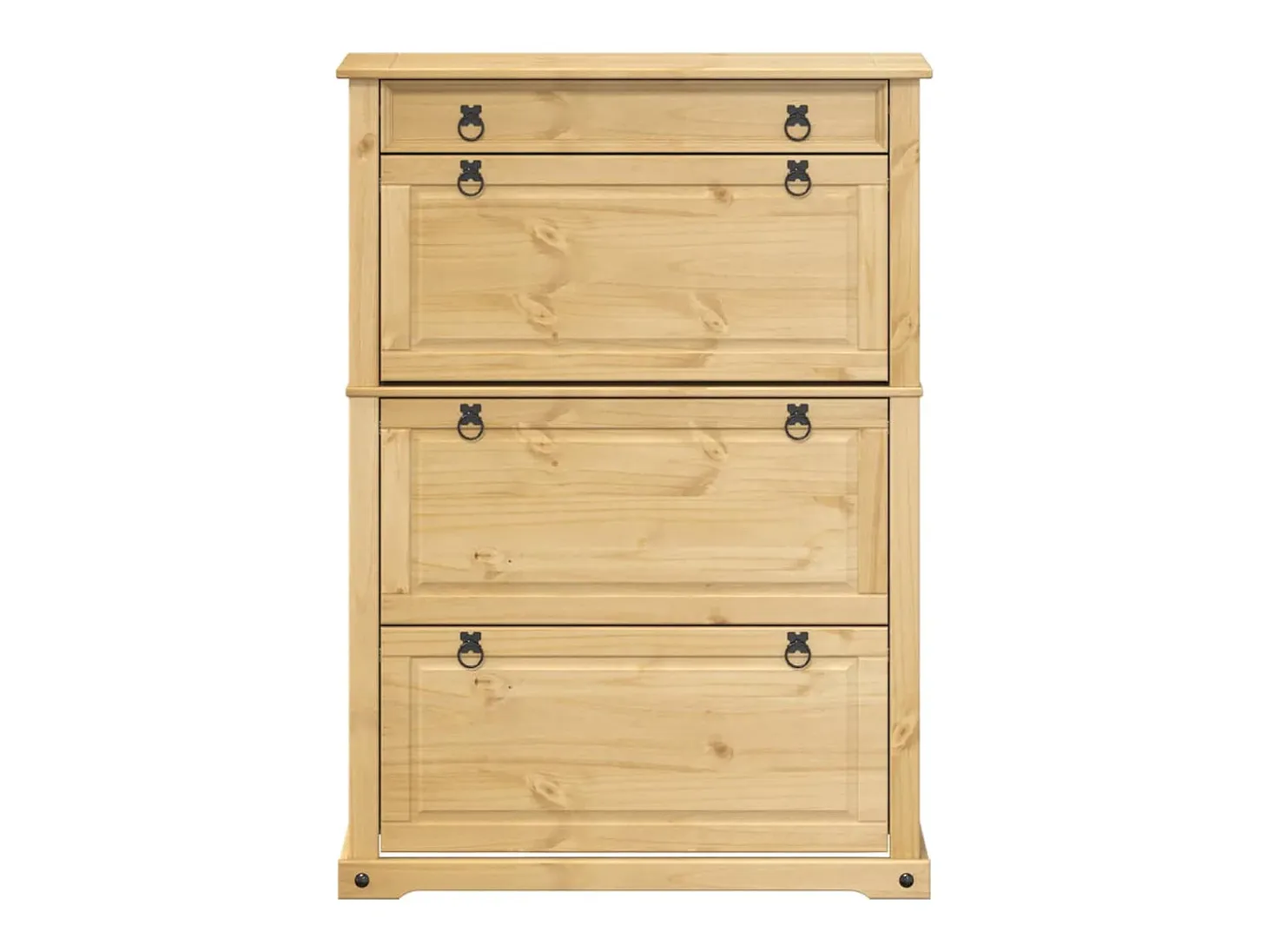 Mueble zapatero Corona madera maciza de pino 99x32x138 cm ES159669