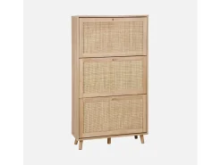 Mueble zapatero de caña natural