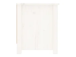 Mueble zapatero de madera maciza de pino blanco 110x38x45,5 cm ES239929