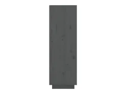 Mueble zapatero de madera maciza de pino gris 30x34x105 cm ES665472