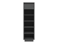 Mueble zapatero de madera maciza de pino gris 30x34x105 cm ES665472
