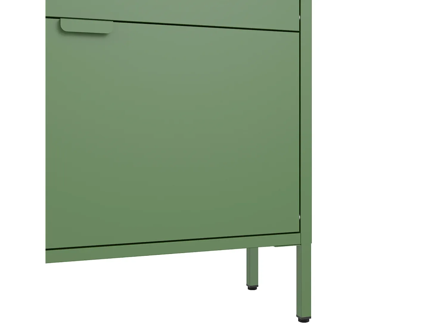 Mueble zapatero de metal verde caqui de 3 puertas MARION - HAPPY GARDEN