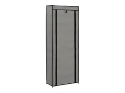 Mueble zapatero de tela con funda gris 57x29x162 cm ES538296