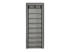 Mueble zapatero de tela con funda gris 57x29x162 cm ES538296