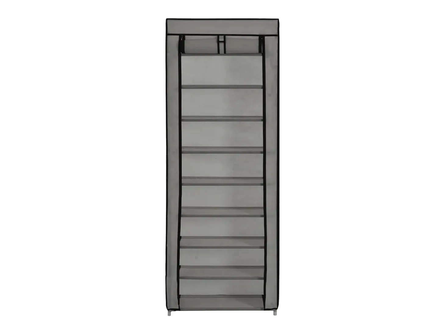 Mueble zapatero de tela con funda gris 57x29x162 cm ES538296