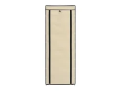 Mueble zapatero de tela con funda color crema 57x29x162 cm ES744933