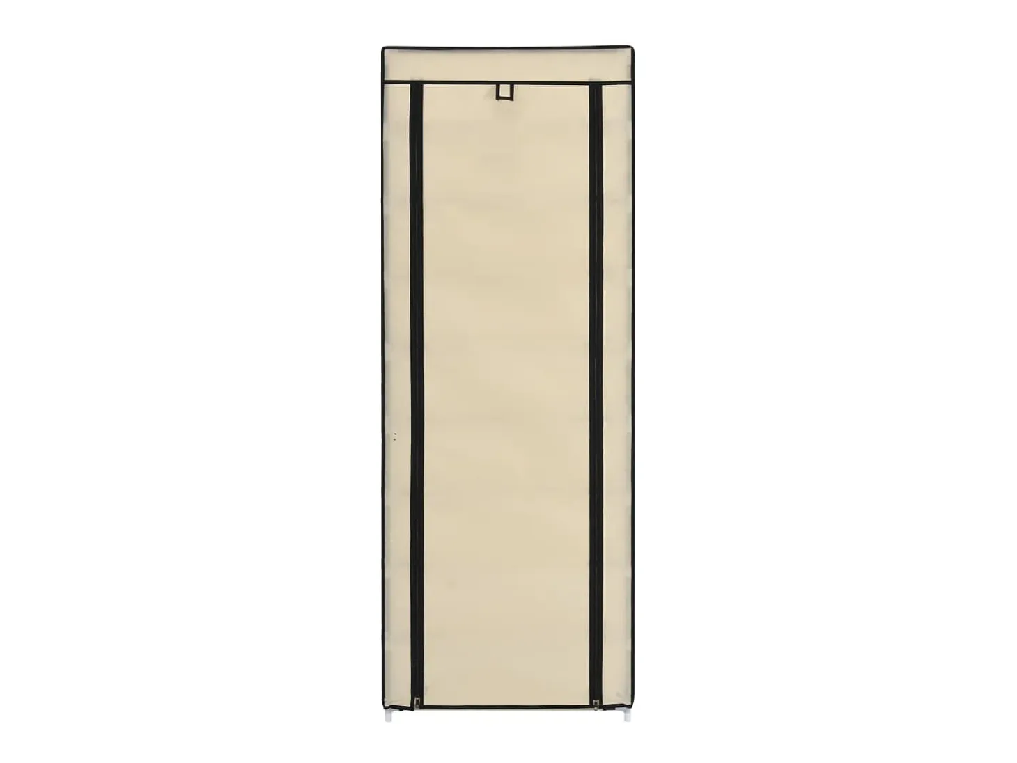 Mueble zapatero de tela con funda color crema 57x29x162 cm ES744933