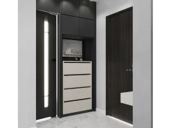 Mueble Zapatero Estrecho Cachemira 60x36x100 cm – Estantería para 10 pares, Almacenamiento para la Entrada