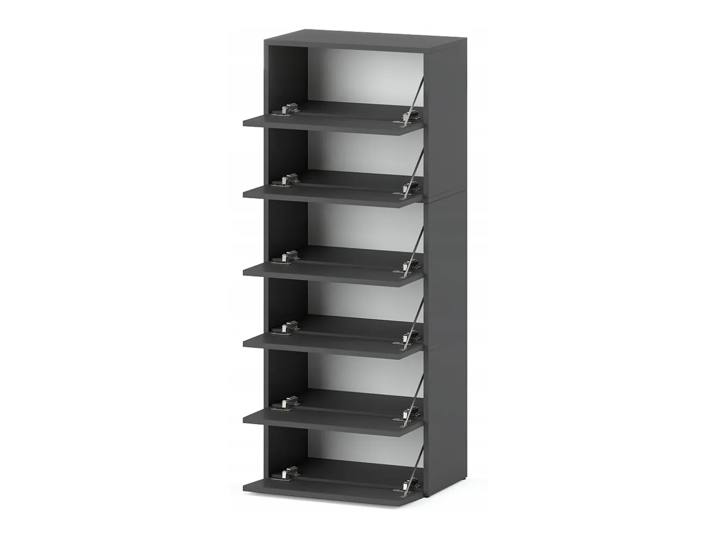 Mueble Zapatero Gris 60x36x150 cm – Para 15 pares – Estantería de Almacenamiento para la Entrada Estilo Loft