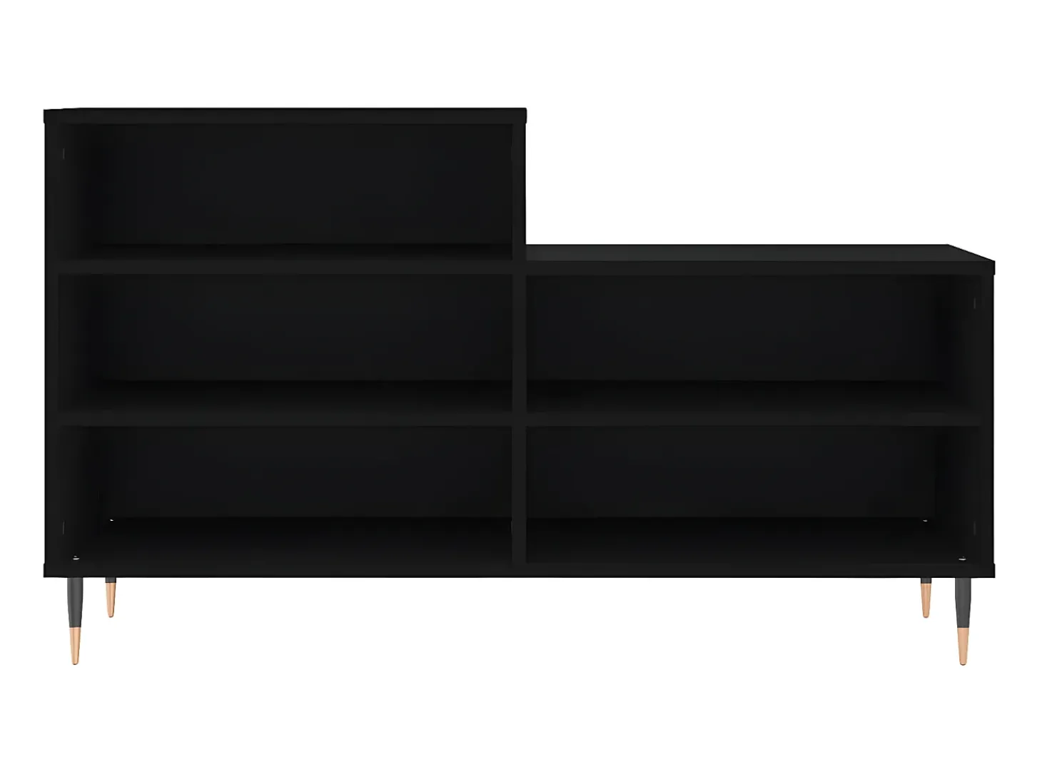 Mueble zapatero madera contrachapada negro 102x36x60 cm ES111911